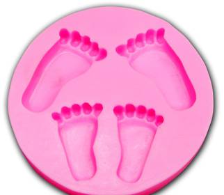 Cake Silicon Foundant Baby Foot Mould