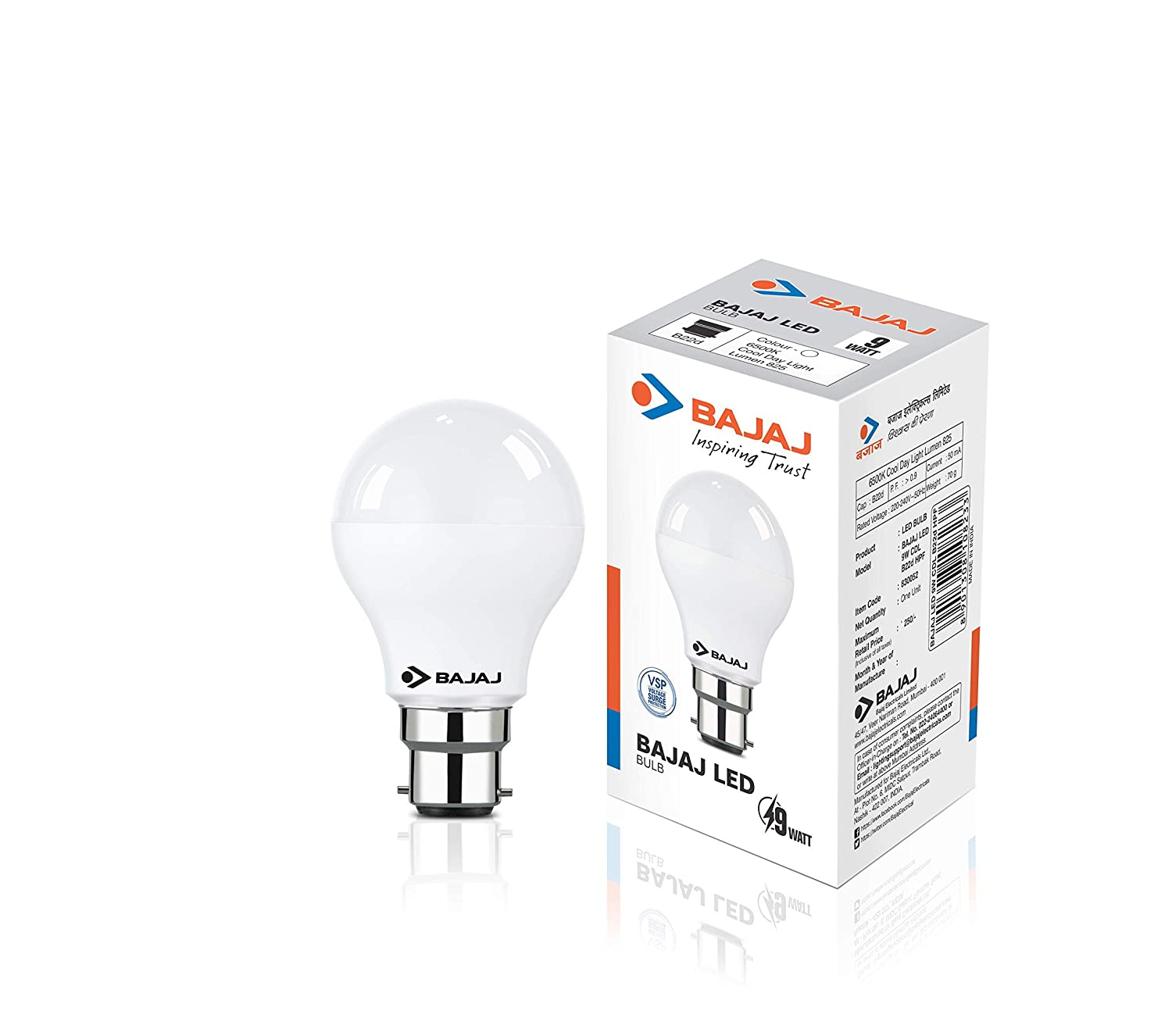 Bajaj L E D Bulb 9 W